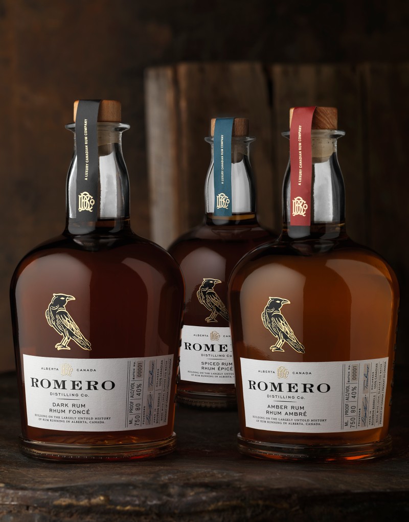 Romero Distilling Co Spirits Design CF Napa Brand Design