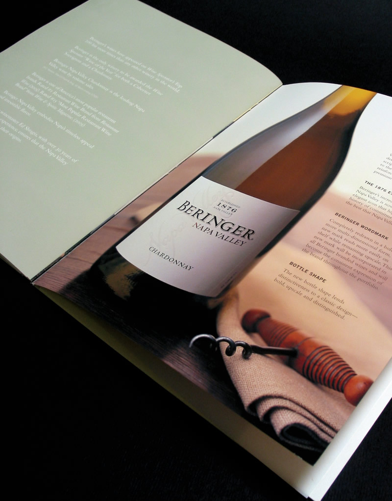 Beringer Launch Brochure Spread Design