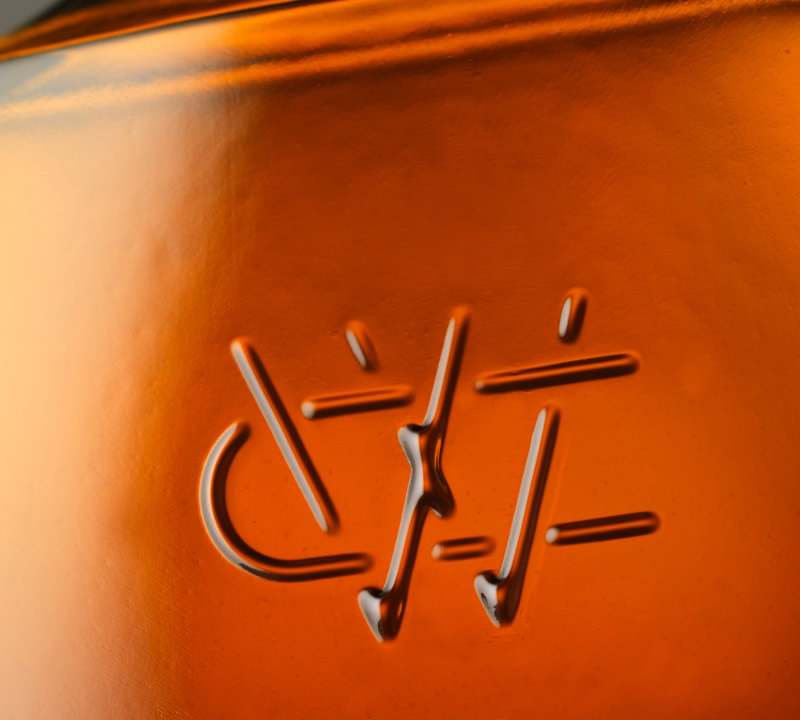 Charles Woodson Cognac Packaging Design & Logo Bottle Detail
