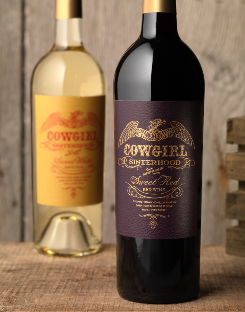 Cowgirl Sisterhood Wine Packaging Design & Logo