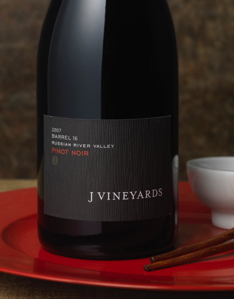 J Vineyards & Winery Packaging Design & Logo Barrel 16 Pinot Noir