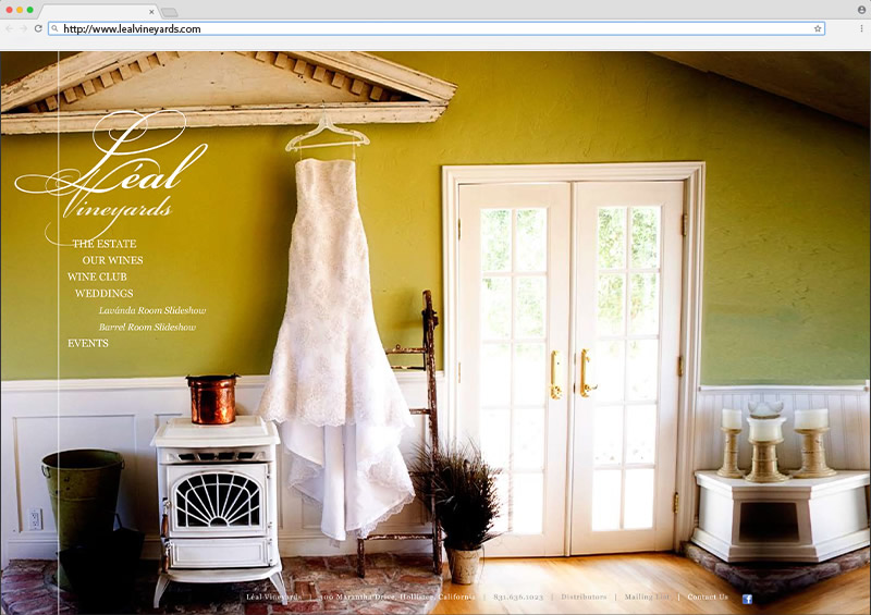Léal Vineyards Homepage Website Design