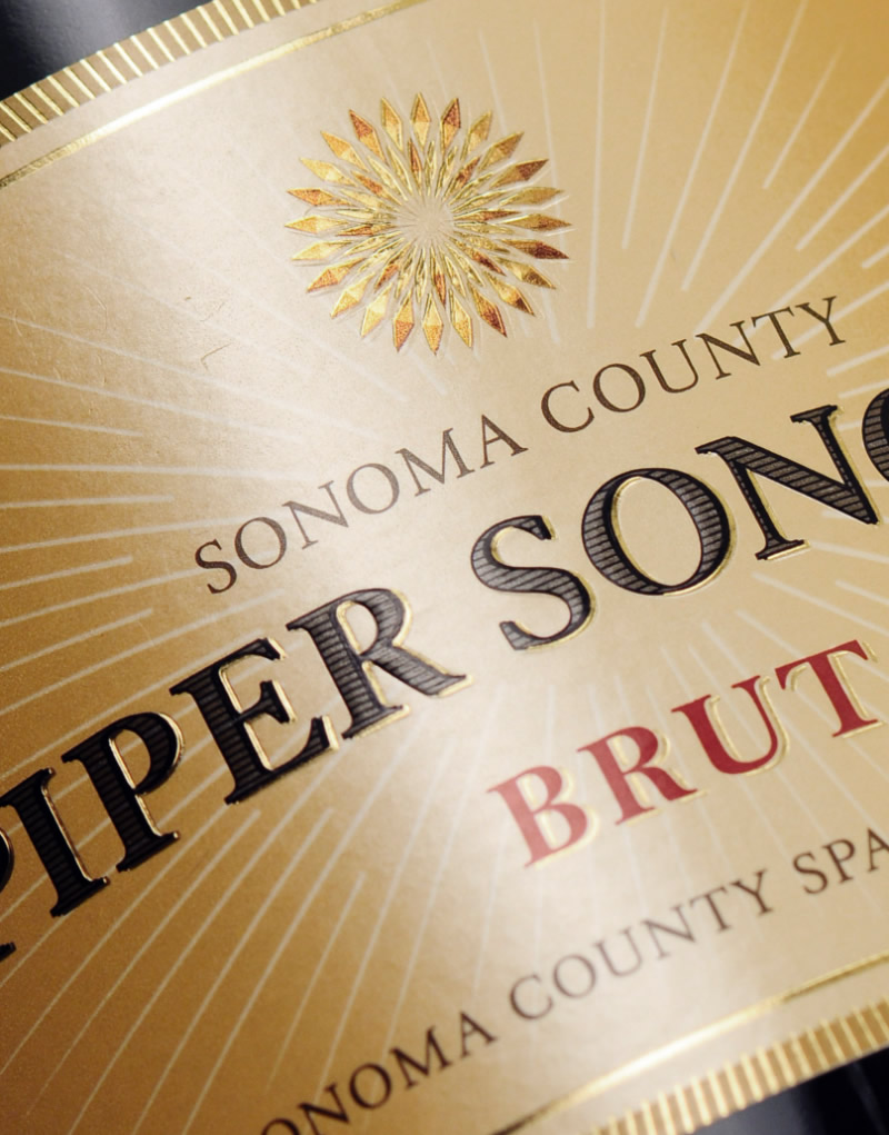 Piper Sonoma Wine Packaging Design & Logo Label Detail