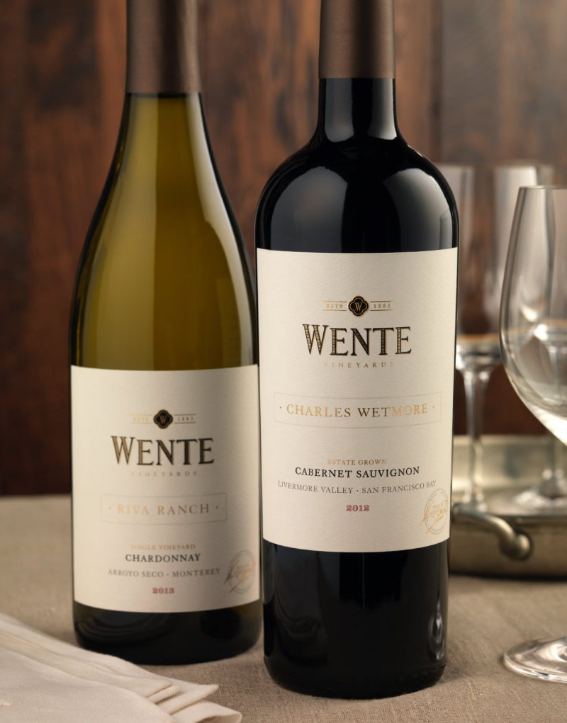 Wente Vineyards Wine Packaging Design & Logo Single Vineyard Wines