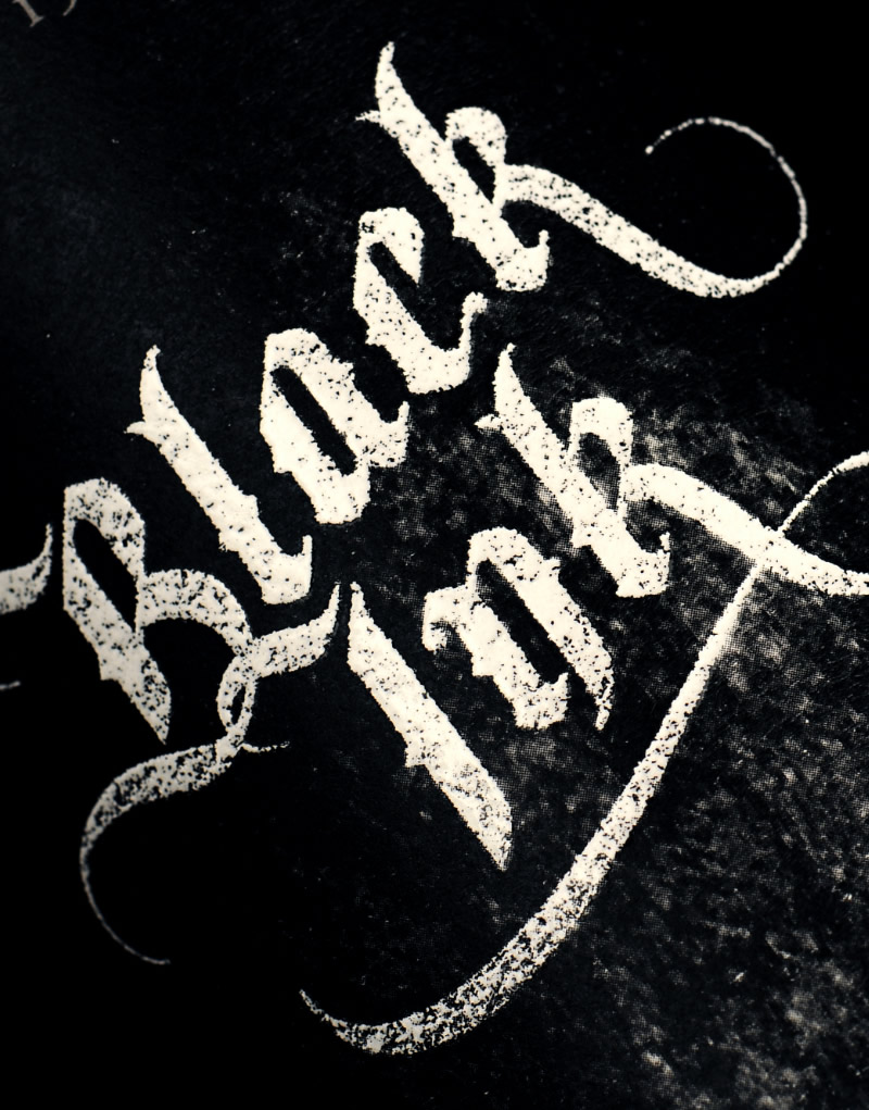 Black Ink Wine Packaging Design & Logo Label Detail