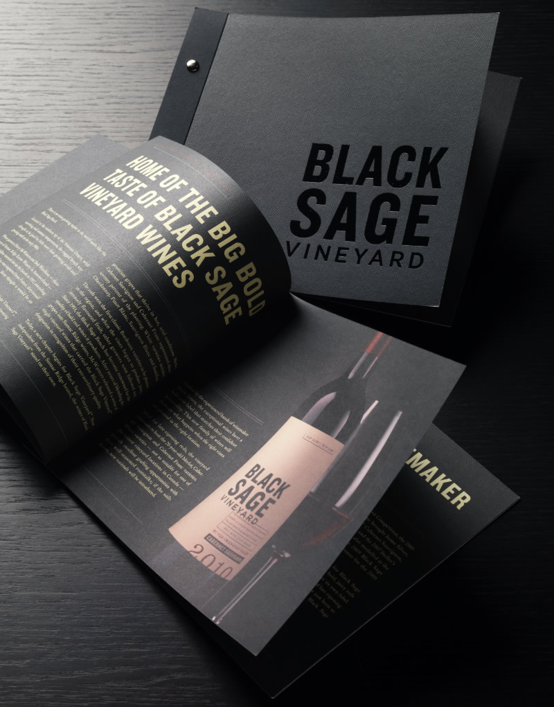 Black Sage Vineyard Brochure Design