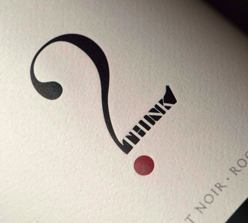 2 Think Wine Packaging & Logo Label Detail