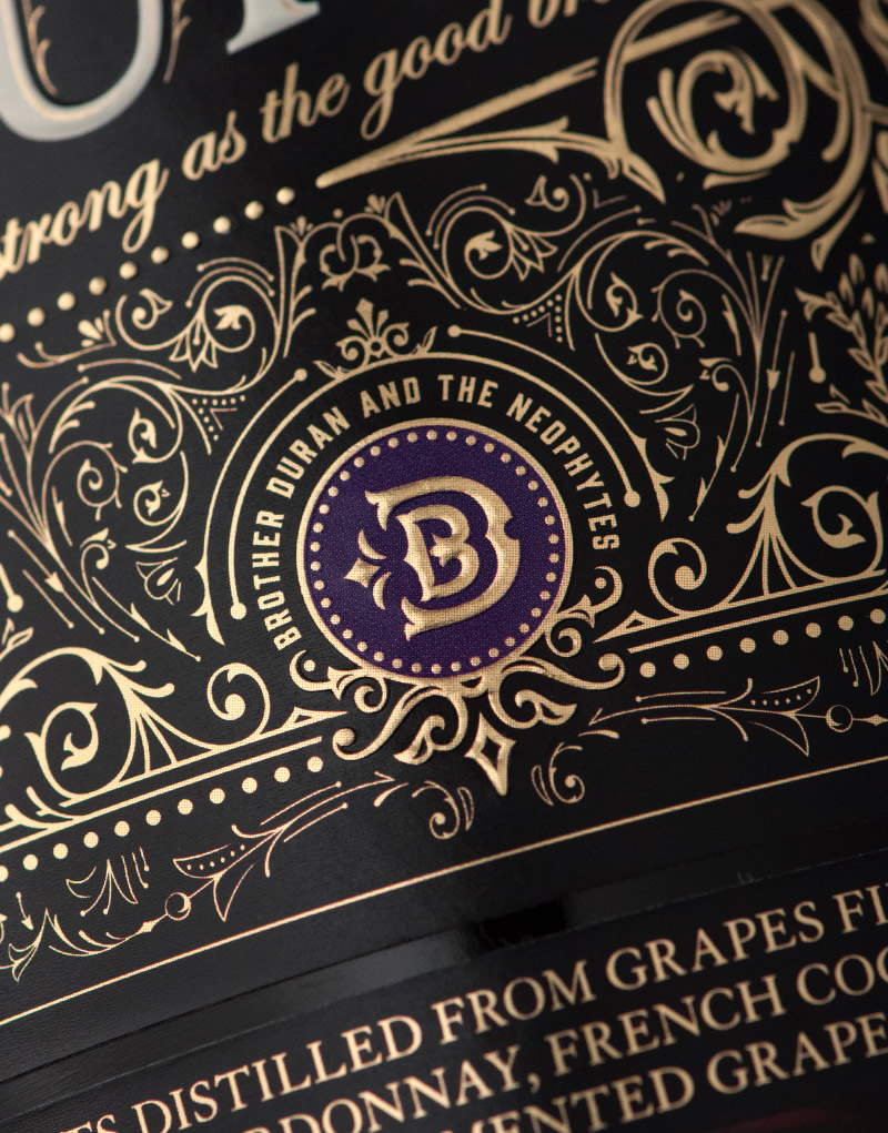 Brother Duran Brandy Packaging Design & Logo Label Detail