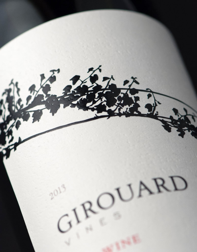 Girourd Vines Wine Packaging Design & Logo Label Detail