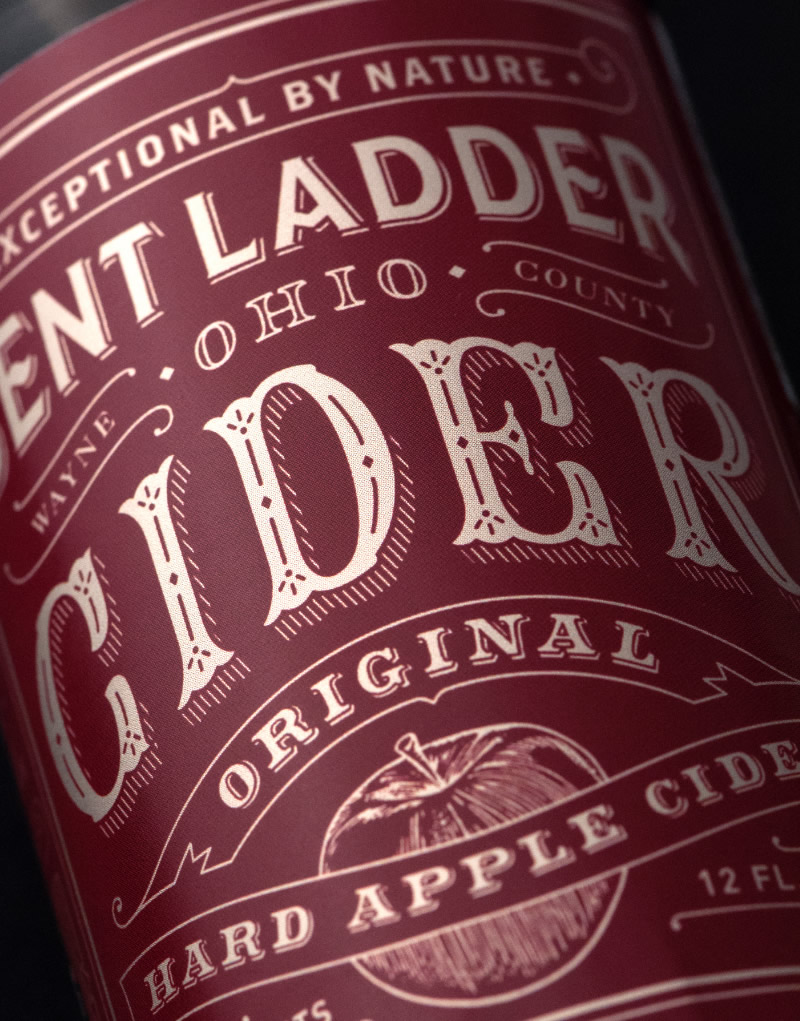 Bent Ladder Hard Cider Packaging Design & Logo Label Detail