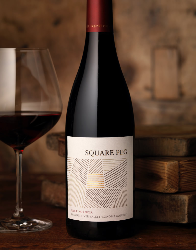 Square Peg Wine Packaging Design & Logo