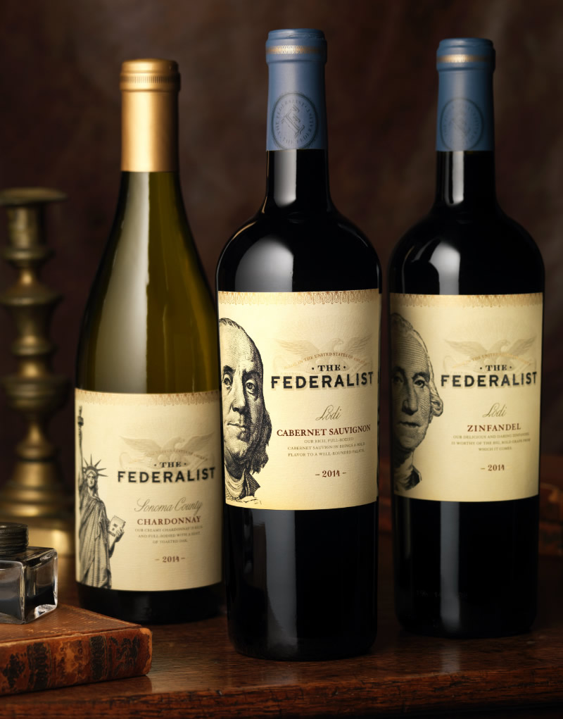 The Federalist Wine Packaging Design & Logo