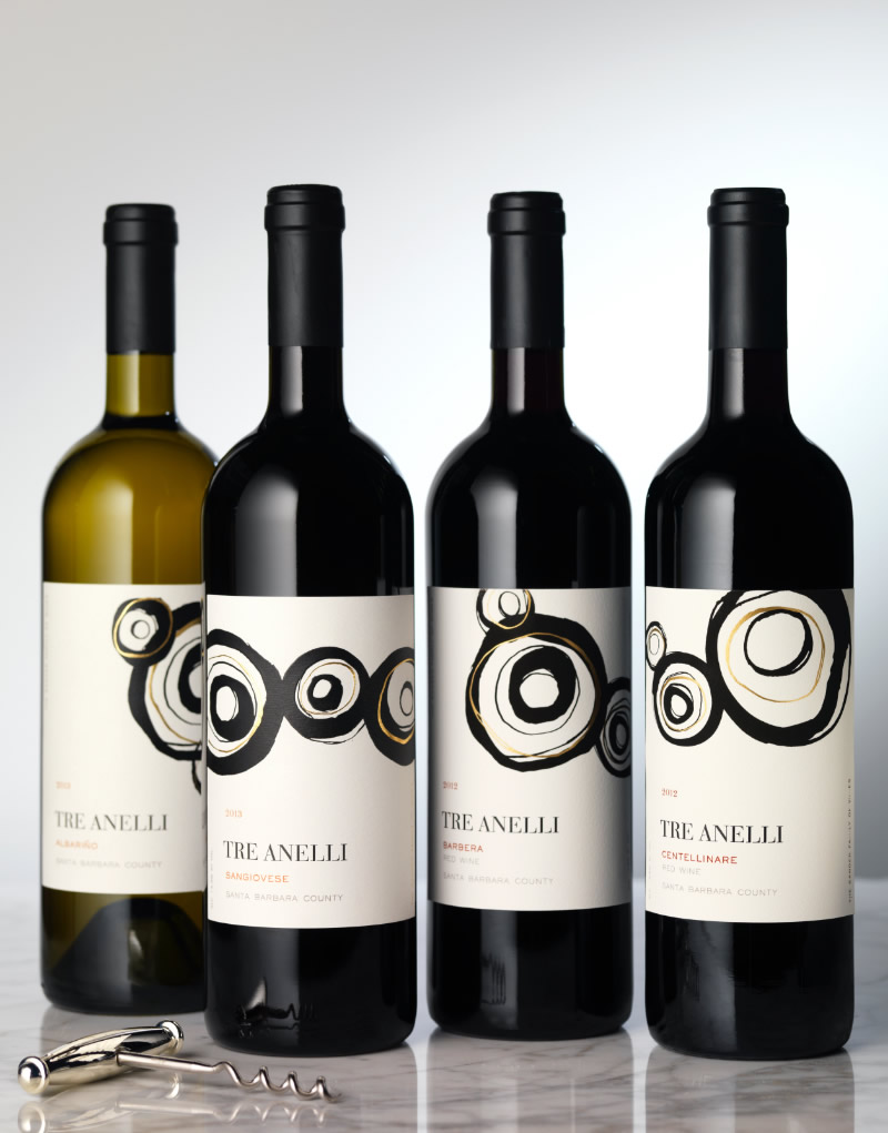 Tre Anelli Wine Packaging Design & Logo
