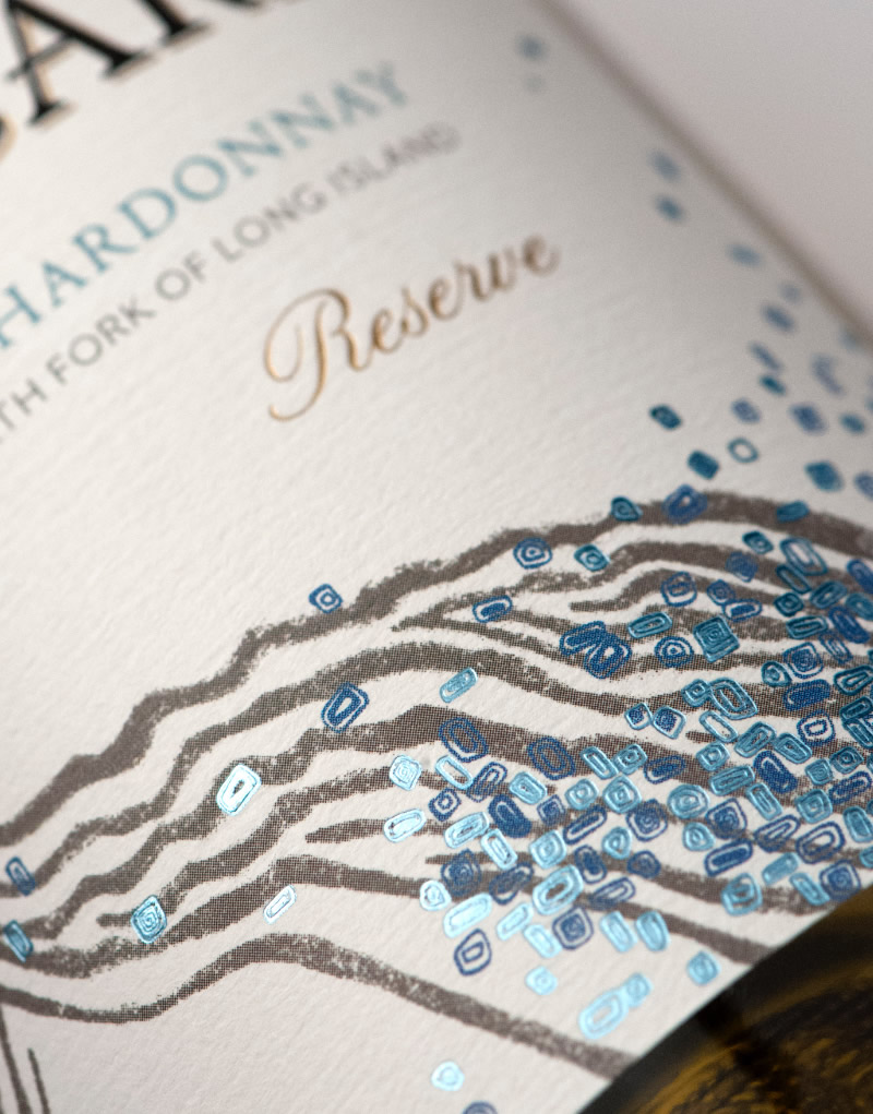 Macari Vineyards Wine Packaging Design & Logo Label Detail