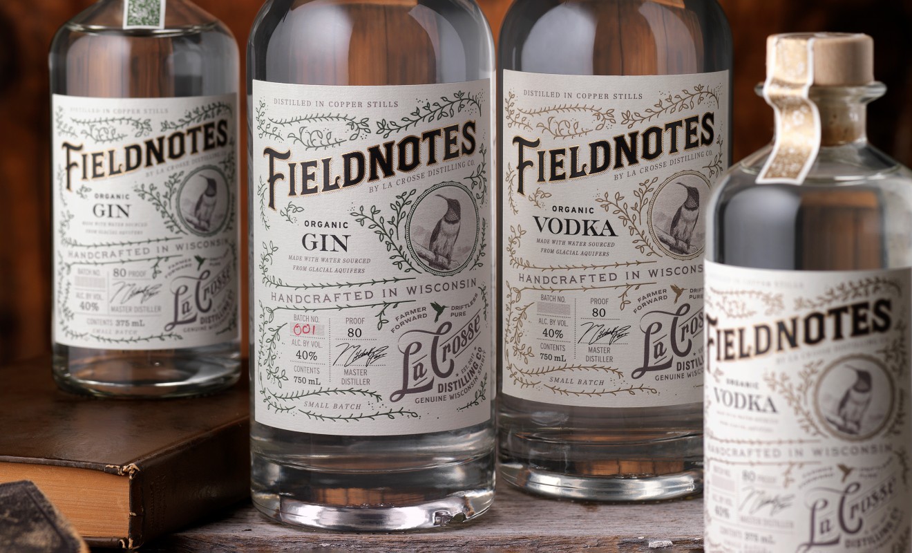 Fieldnotes Gin & Vodka Packaging Design & Logo