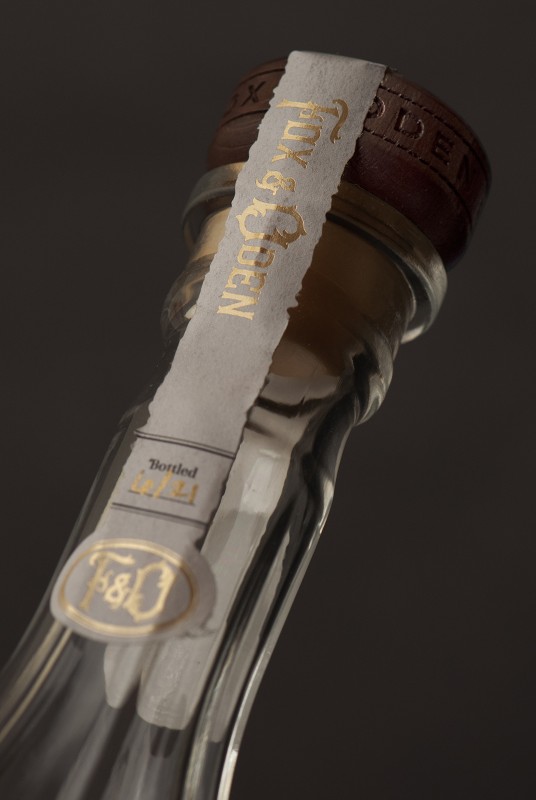 Fox & Oden Side of Strip Label Design Detail