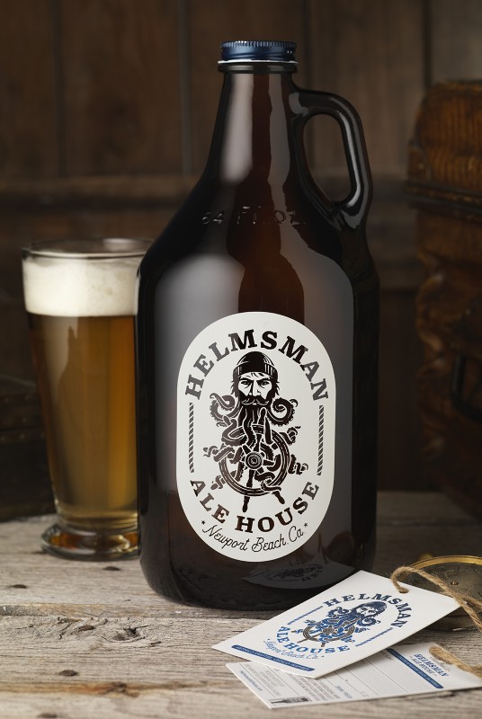 Helmsman Ale House Growler Packaging Design & Logo