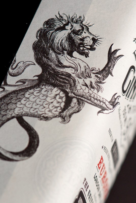 The Gin Foundry Europa Gin Sea Monster Design Detail