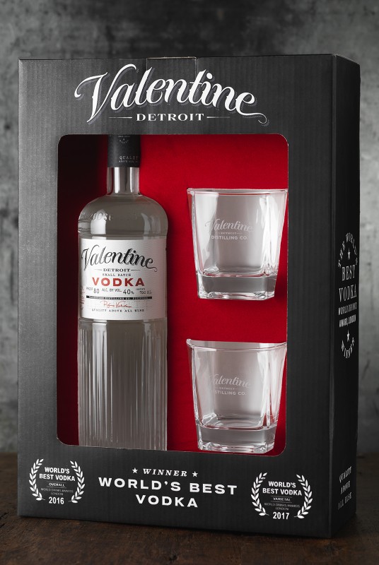 Valentine Distilling Co. Vodka Gift Box Design