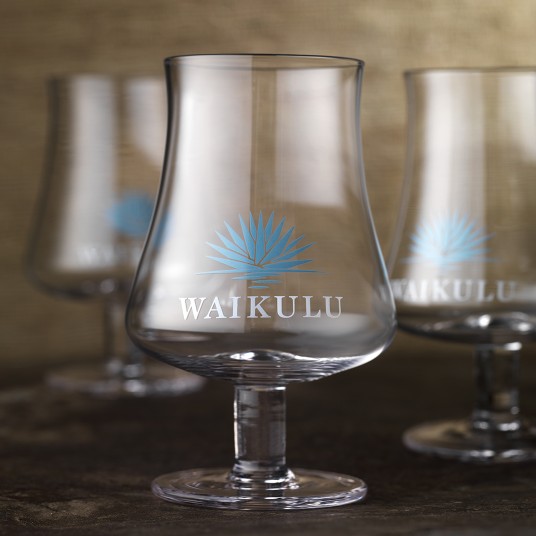 Waikulu Distillery Custom Glassware Design
