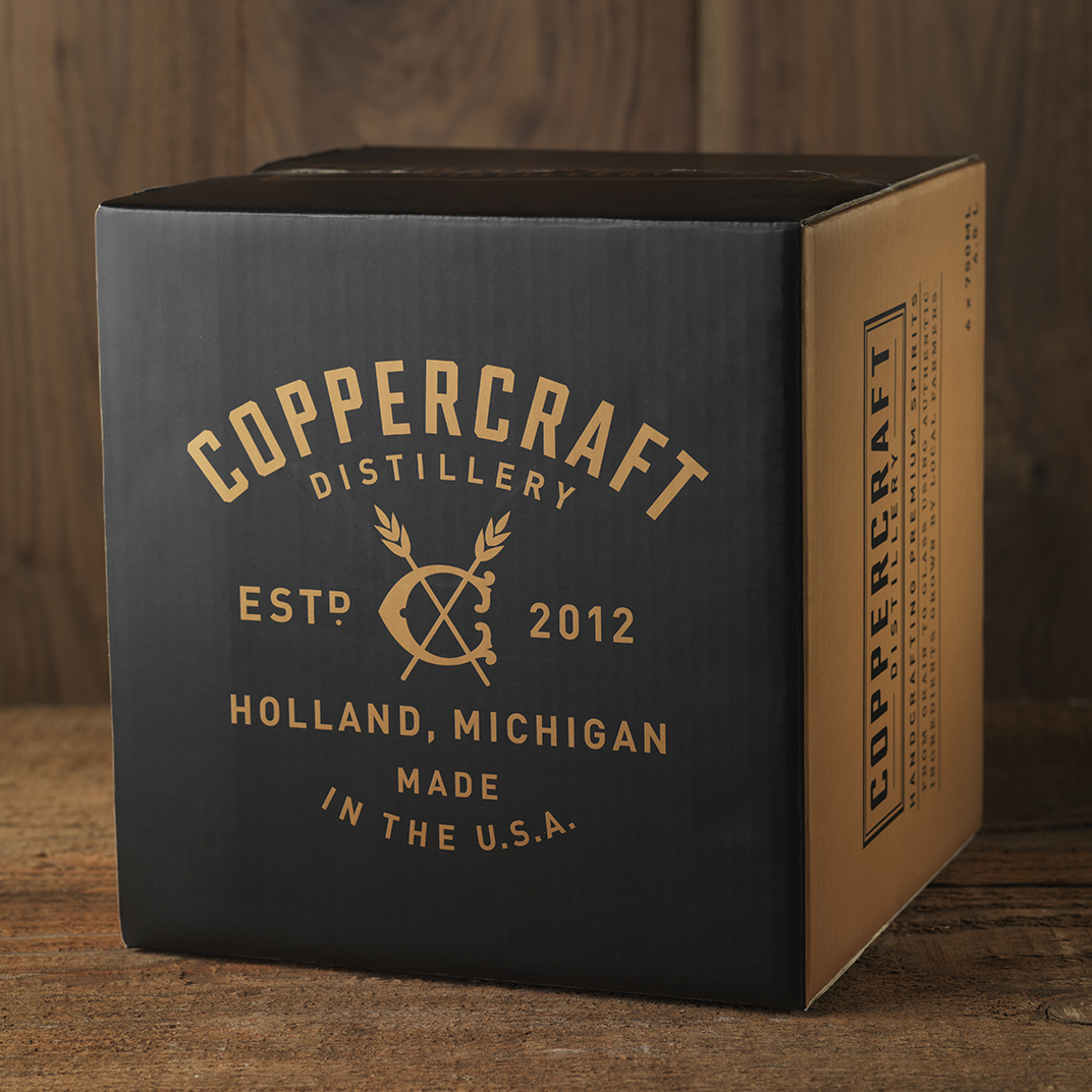 Coppercraft Distillery Shipper Design