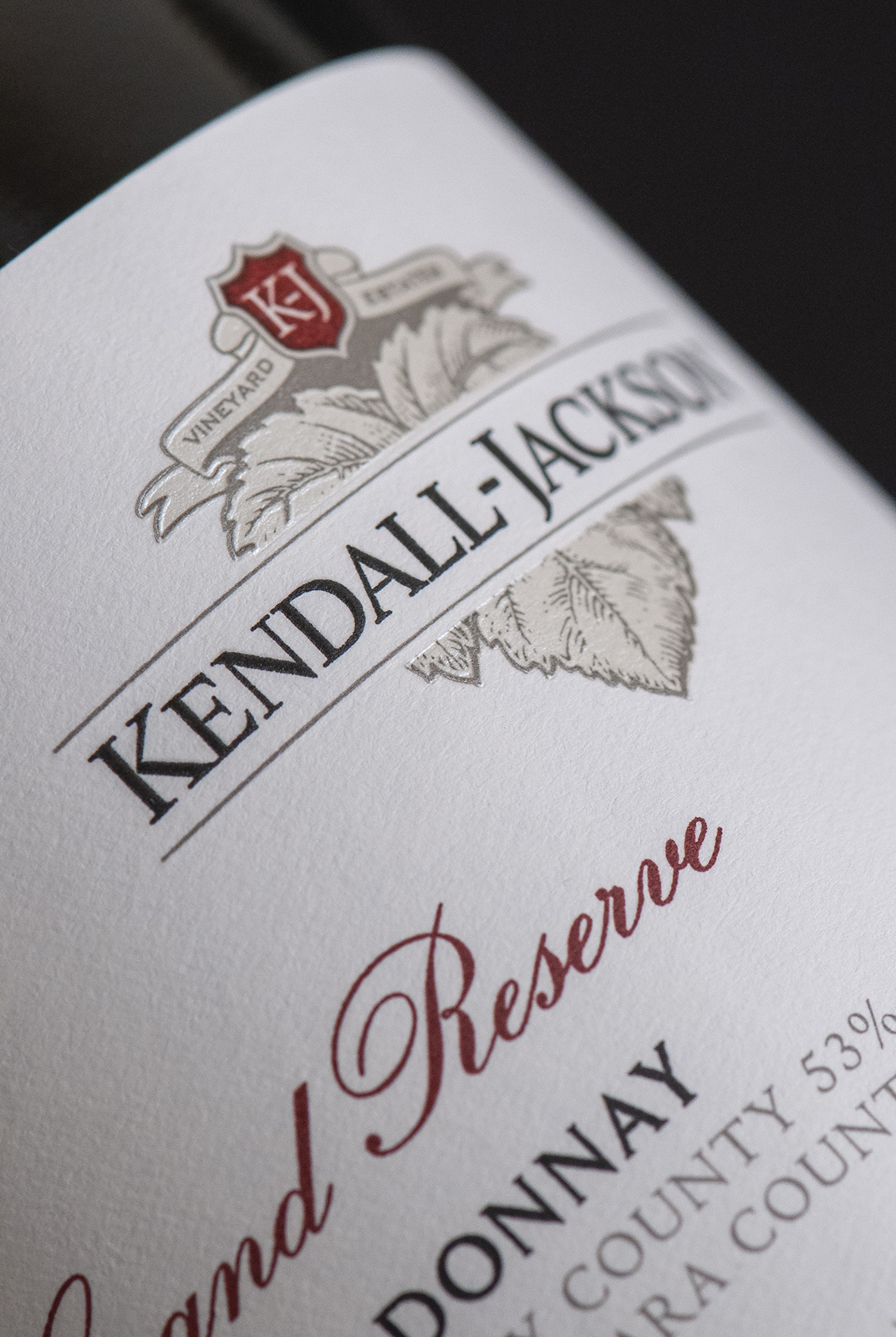 Kendall-Jackson Grand Reserve Wine Label Design Detail
