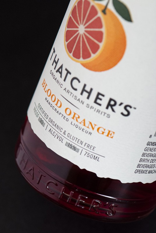 Thatcher's Organic Liqueur Label Design Detail