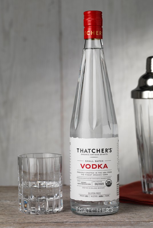 Thatcher's Organic Vodka Packaging Design & Logo