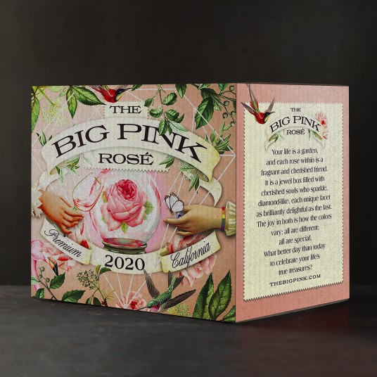 The Big Pink Rosé Shipper Design