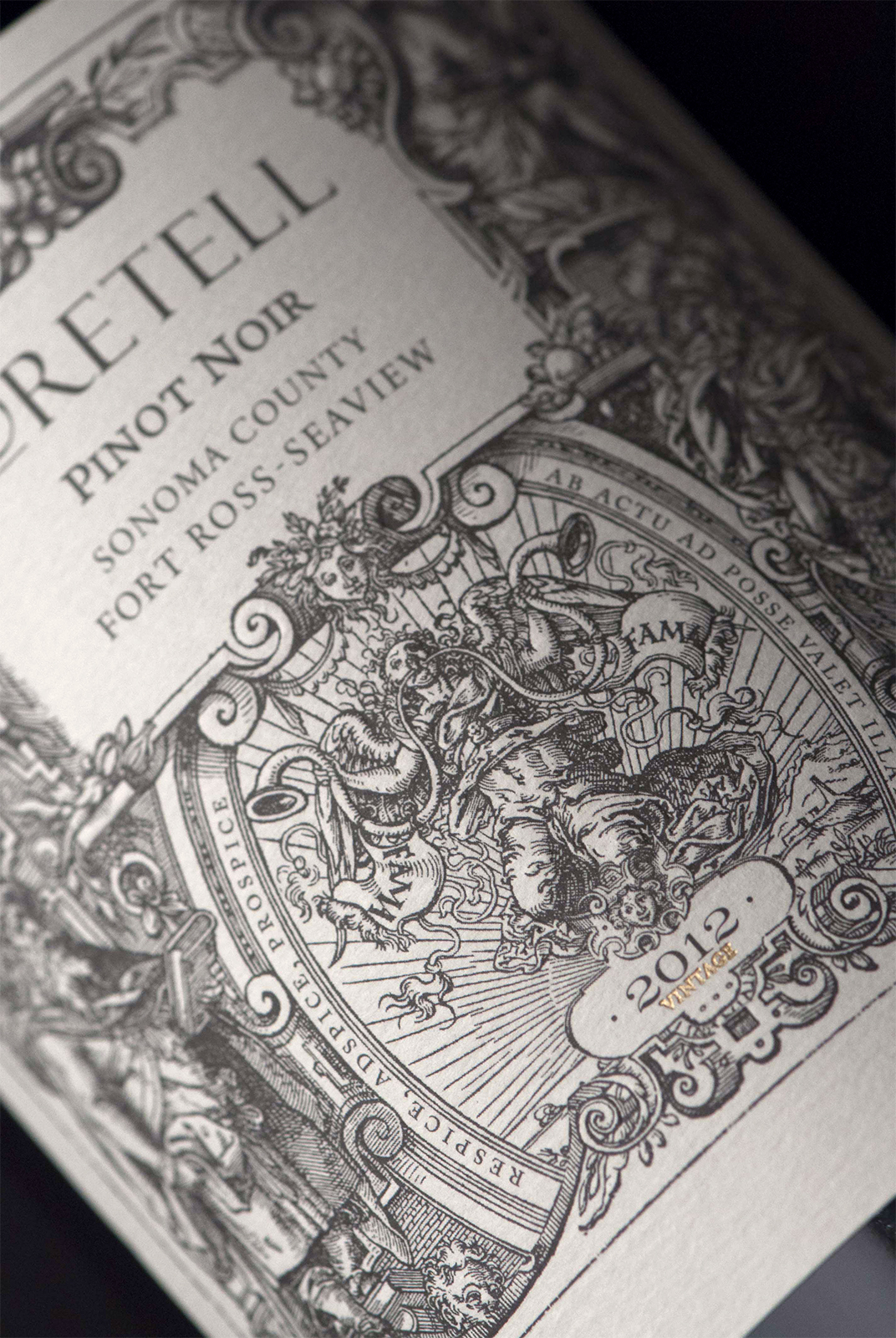 Foretell Wine Label Design Detail