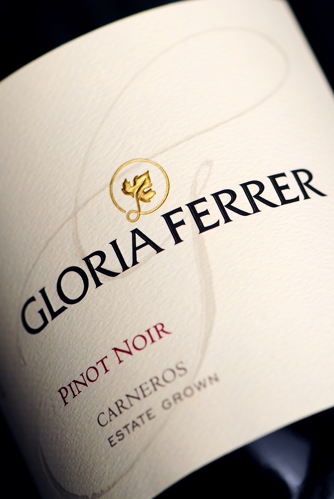 Gloria Ferrer Pinot Noir Wine Label Design Detail