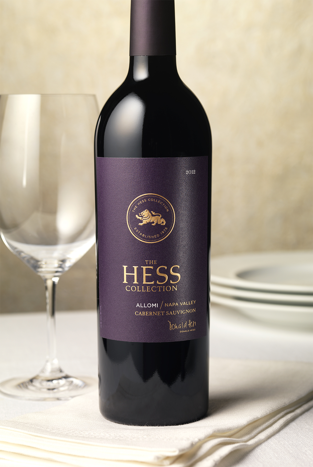 The Hess Collection Allomi Cabernet Sauvignon Wine Packaging Design & Logo