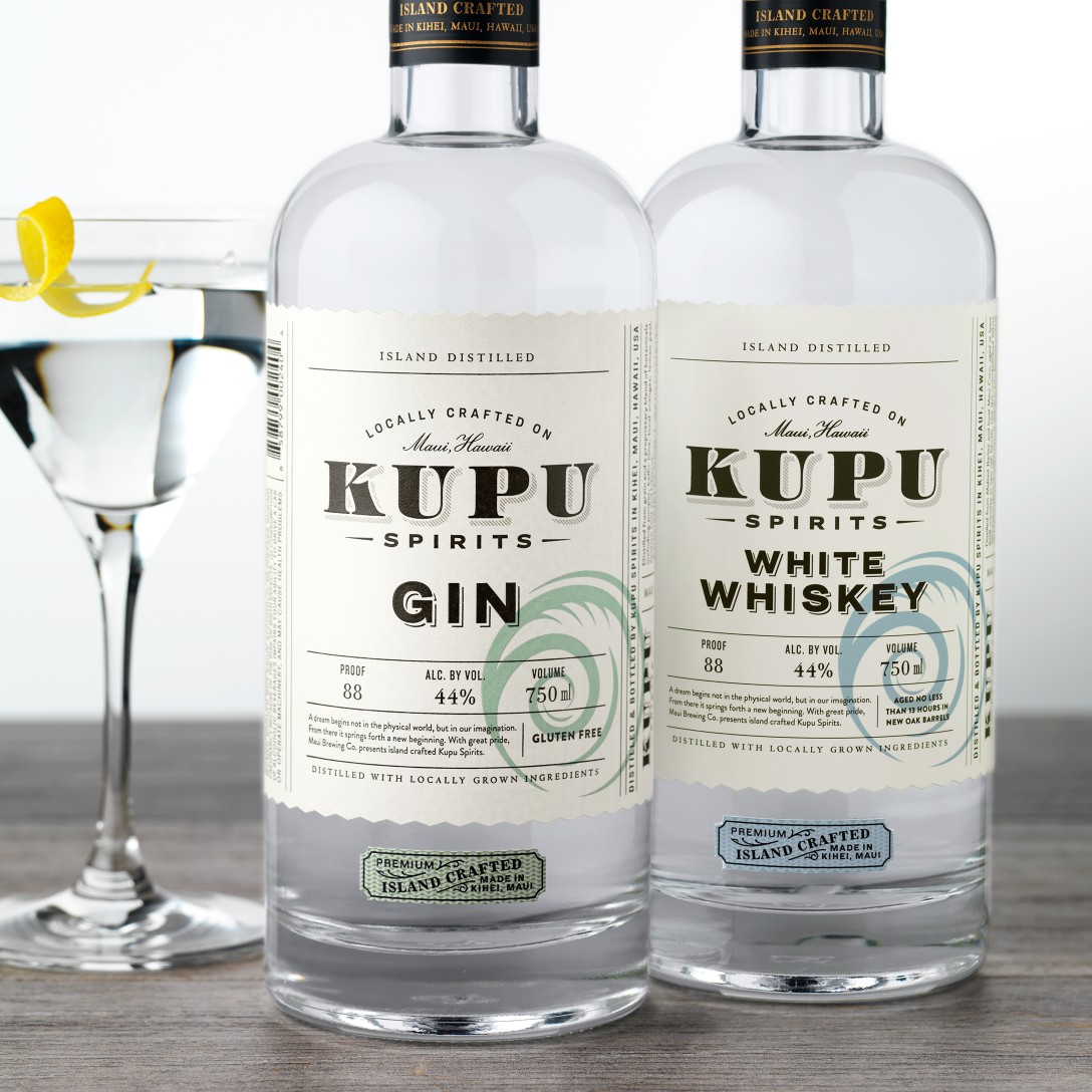 Kupu Spirits Gin & Whiskey Packaging Design & Logo