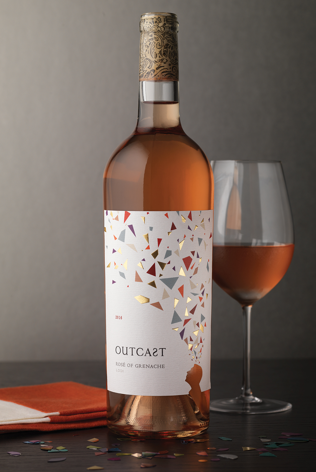 Outcast Rosé Wine Packaging Design & Logo