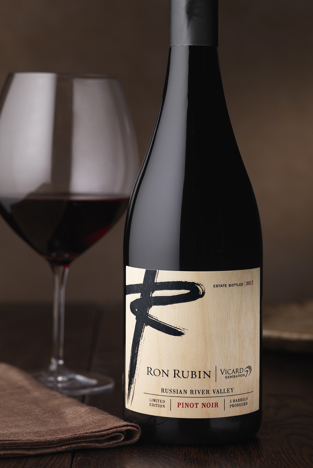 Ron Rubin Winery Limited Edition Russian River Valley Pinot Noir Wine Packaging Design & Logo