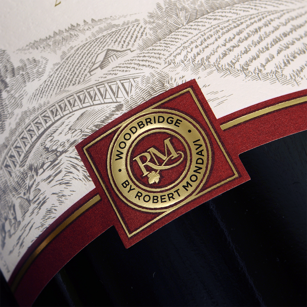 Woodbridge Wine Label Design Detail