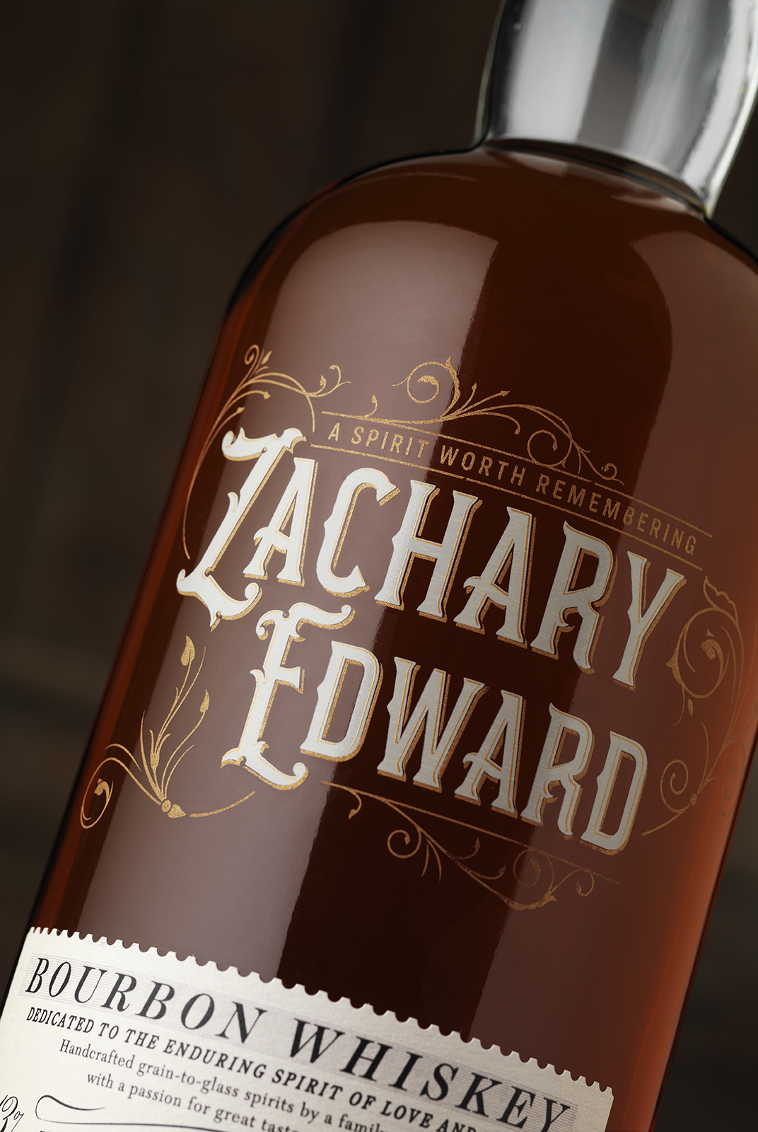 Zachary Edward Whiskey Label Design Detail