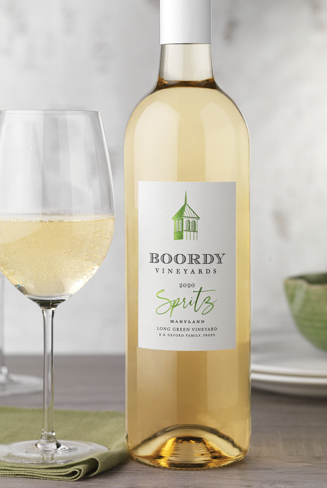 Boordy Vineyards Landmark Series Spritz Wine Packaging Design & Logo