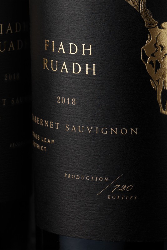Fiadh Ruadh Wine Label Info Design Detail