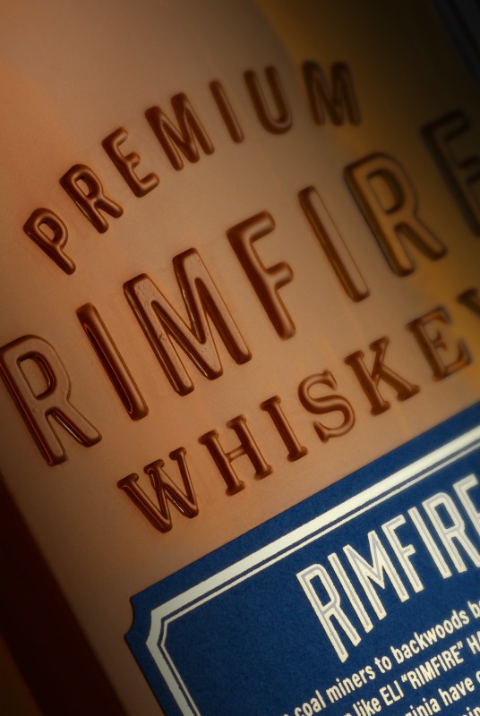 Rimfire Whiskey Back of Bottle Cartouche Design Detail