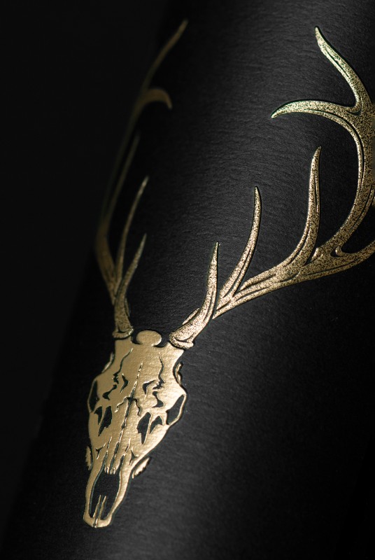Fiadh Ruadh Skull & Antler Illustration Label Design Detail