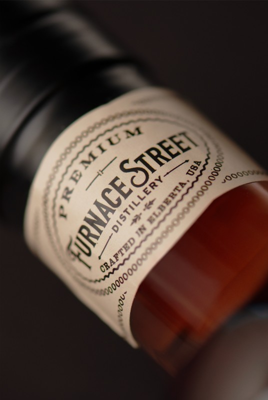 Furnace Street Distillery Spirits Packaging Neck Label Design Detail