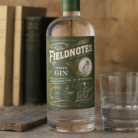 Fieldnotes High Proof Gin Packaging Design Logo