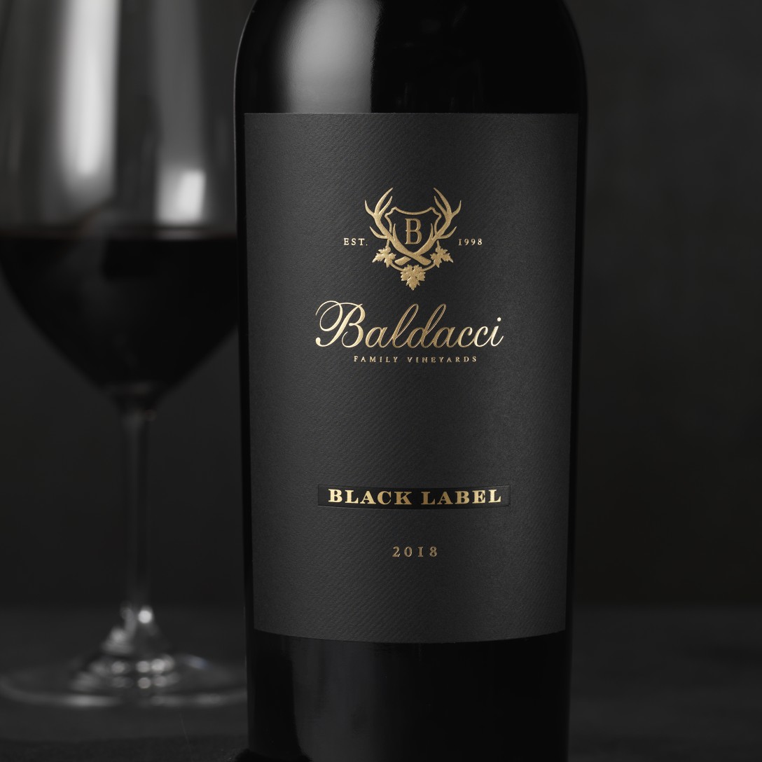 Baldacci Black Label Wine Packaging Design