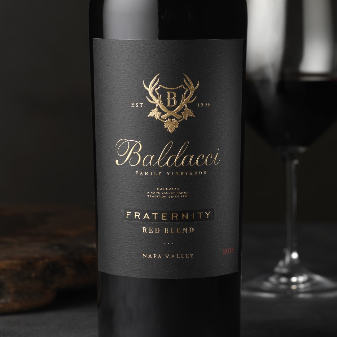 Baldacci Fraternity Red Blend Wine Packaging Design