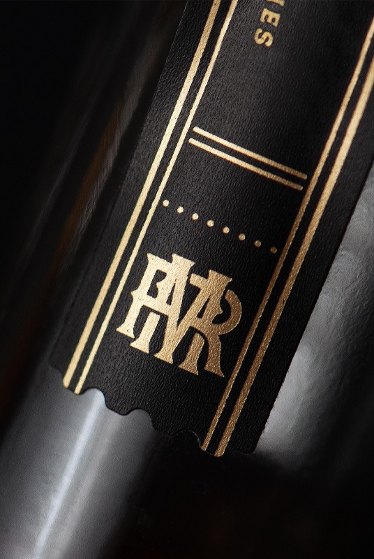 Monson Ranch DTC Whiskey Packaging Top Strip Label Design Detail