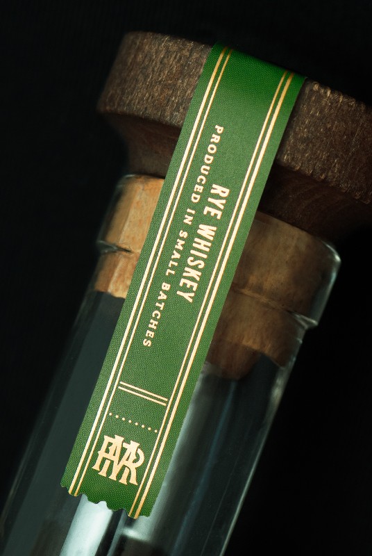 Monson Ranch Wholesale Whiskey Packaging Top Strip Label Design Detail