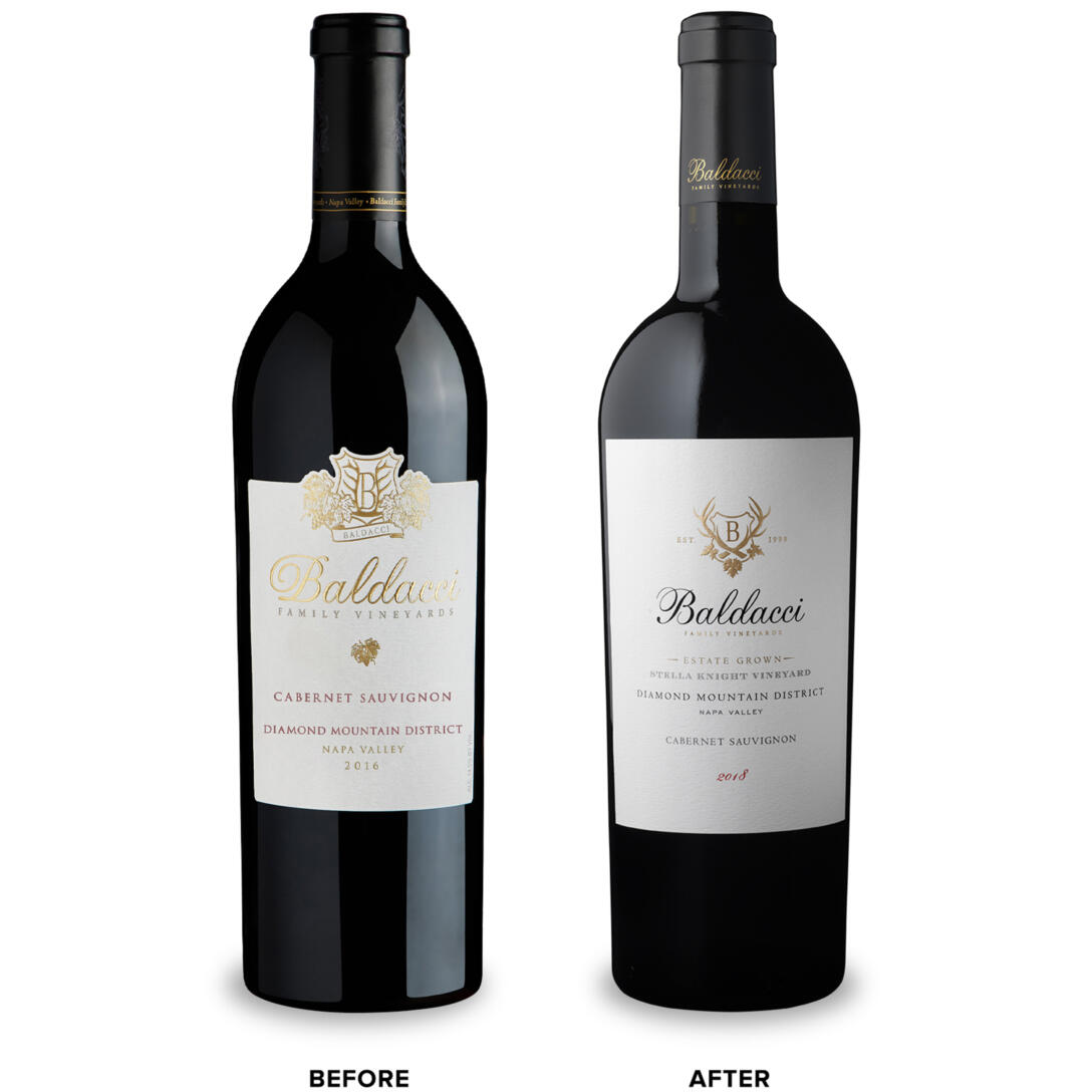 Baldacci Cabernet Sauvignon Before and After Design