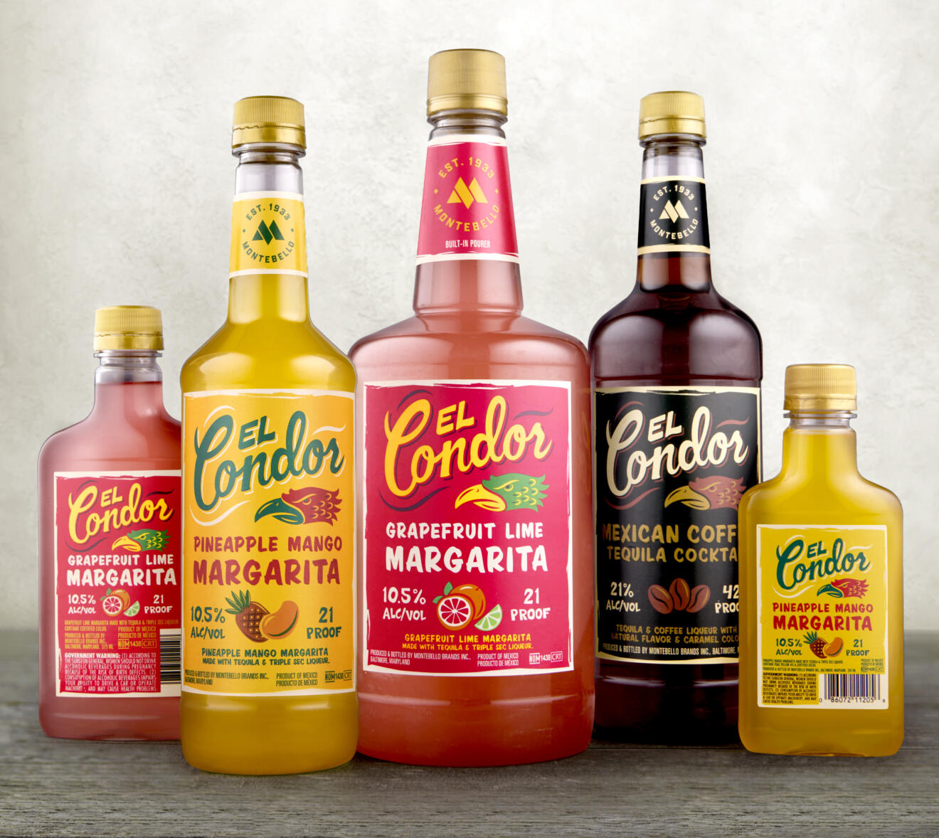 El Condor Margarita Spirits Packaging Design Line Up