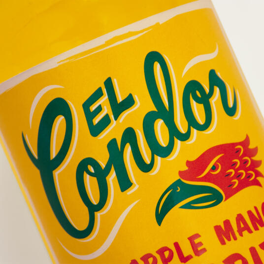 El Condor Margarita Spirits Packaging Design Apple Mango Detail